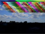 rainbow databent photo i took in 2010 and edited through notepad++